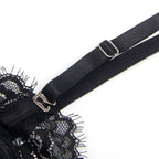 SUBBLIME - 955502 BODY DE RENDA COM LAÇOS E LIGAS PRETO L/XL