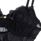 SUBBLIME - 955618 BODYSUIT DE RENDA COM FECHO DE BAIXO PRETO S/M