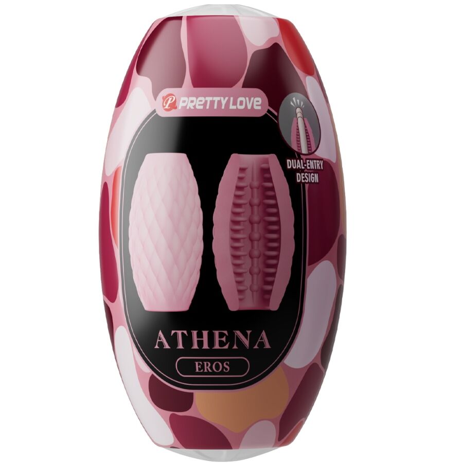 PRETTY LOVE - MASTURBADOR MASCULINO SILICONE ATHENA EROS ROSA