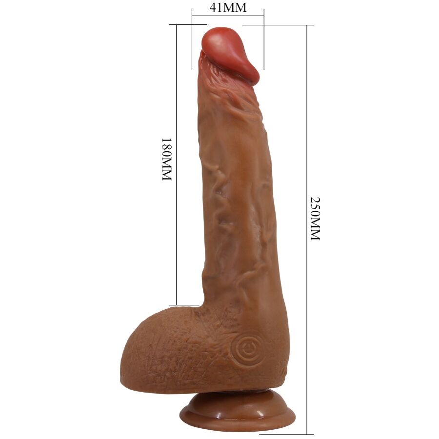 BAILE - BEAUTIFUL WILKS VIBRADOR REALÍSTICO 5 AJUSTES 25 CM MULATO