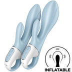 SATISFYER - BOMBA DE AR BUNNY 1 COELHO INFLÁVEL VIBRADOR AZUL
