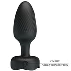 PRETTY LOVE - VARIAN ANAL PLUG COM LUZ LED PRETO 10,8 CM