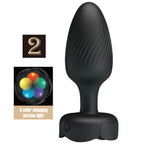 PRETTY LOVE - VARIAN ANAL PLUG COM LUZ LED PRETO 10,8 CM