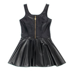 SUBBLIME - 957674 VESTIDO DE COURO COM ZÍPER DE CORAÇÃO PRETO L/XL