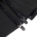 SUBBLIME - 957711 VESTIDO DE COURO COM ZÍPER DE RENDA PRETO L/XL