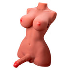XISE - LINDA TERRA FEMININA TRADICIONAL COM DILDO COM VIBRAÇÃO E FUNÇÃO DE IMPULSO 49 CM