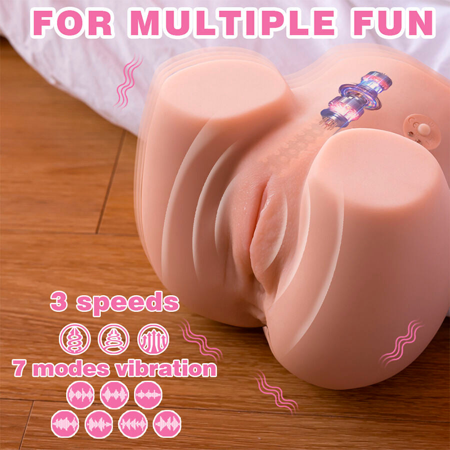 XISE - CONNIE BACK MASTURBATOR VAGINA E ÂNUS REALISTA MULTIPOSIÇÃO COM VIBRAÇÃO