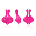 ARMONY - GRAMPOS MAGNÉTICOS DE MAMILOS COM VIBRAÇÃO EM FORMA DE COELHO ROSA