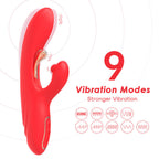 ARMONY - VIBRADOR ESTIMULADOR DE PONTO G E CLITÓRIS COM LÍNGUA OSCILANTE VERMELHO