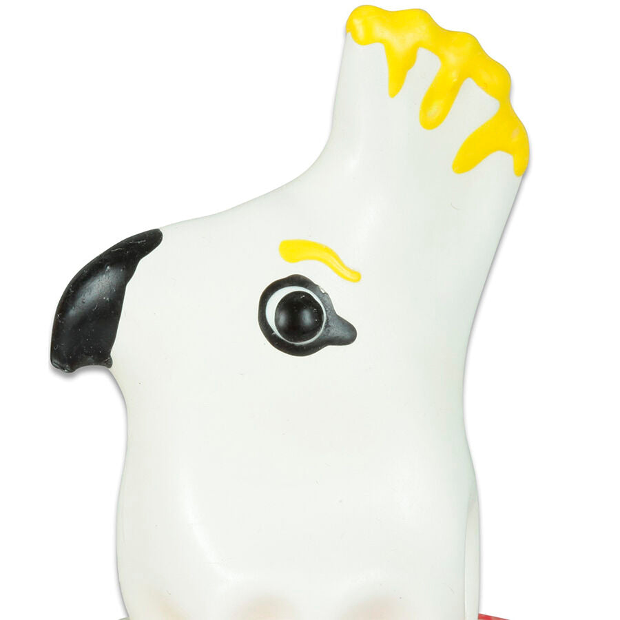 CONDOMERIE - PRESERVATIVOS NOVIDADES PINTADOS À MÃO PAPAGAIO BRANCO