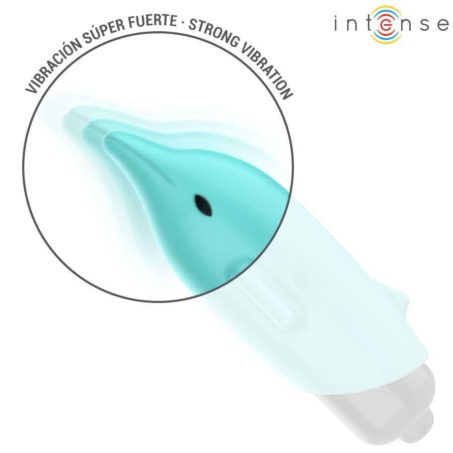 INTENSE - BALA VIBRANTE ECHO AZUL GOLFINHO 8 X 4,7 CM