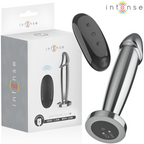 INTENSE - PLUG ANAL 10 VIBRAÇÕES DILDO DE METAL COM CONTROLE REMOTO M