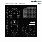 ADDICTED TOYS LOCKED - GAIOLA DE PÊNIS DE OBSIDIANA TAMANHO M