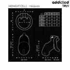 ADDICTED TOYS LOCKED - GAIOLA PENIANA MINDNIGHT CELL, TAMANHO L
