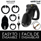 ADDICTED TOYS LOCKED - GAIOLA PENIANA MINDNIGHT CELL, TAMANHO L