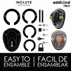 ADDICTED TOYS LOCKED - GAIOLA DE CONTENÇÃO SEM CHAVE PARA PÊNIS 11,5 CM