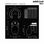 ADDICTED TOYS LOCKED - GAIOLA DE PÊNIS DE OBSIDIANA TAMANHO S