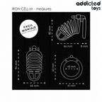 ADDICTED TOYS LOCKED - GAIOLA DE PÊNIS DE METAL COM CÉLULA DE FERRO TAMANHO M