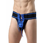 MOB - FETISH JOCKSTRAP FUTEBOL AZUL TAMANHO S