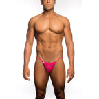 MOB - TANGA DE RENDA ROSA TAMANHO L/XL