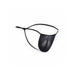 MOB - TANGA T-SHAPED TRANSPARENTE PRETA TAMANHO P/M
