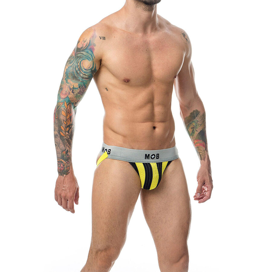 MOB - CALÇA CLASSIC JOCK STRIPE AMARELA TAMANHO P
