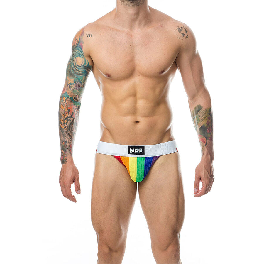 MOB - CALÇA CLASSIC JOCK STRIPE RAINBOW TAMANHO M