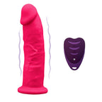 SILEXD - MODELO DE PÊNIS REALISTA 2 ROSA + CONTROLE REMOTO LRS 17 CM