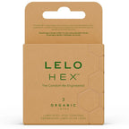 LELO - CAIXA DE PRESERVATIVOS ORGÂNICOS HEX 3 UNIDADES