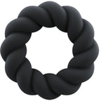 ROCKS-OFF - ANEL MASTURBADOR DE SILICONE PRETO TWIST