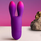 ROCKS-OFF - VIBRADOR FLEXÍVEL GLO-GIRL BUNNY ROXO