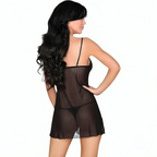 LIVCO CORSETTI FASHION - LUISE 1710 BABYDOLL + TANGA PRETA GG
