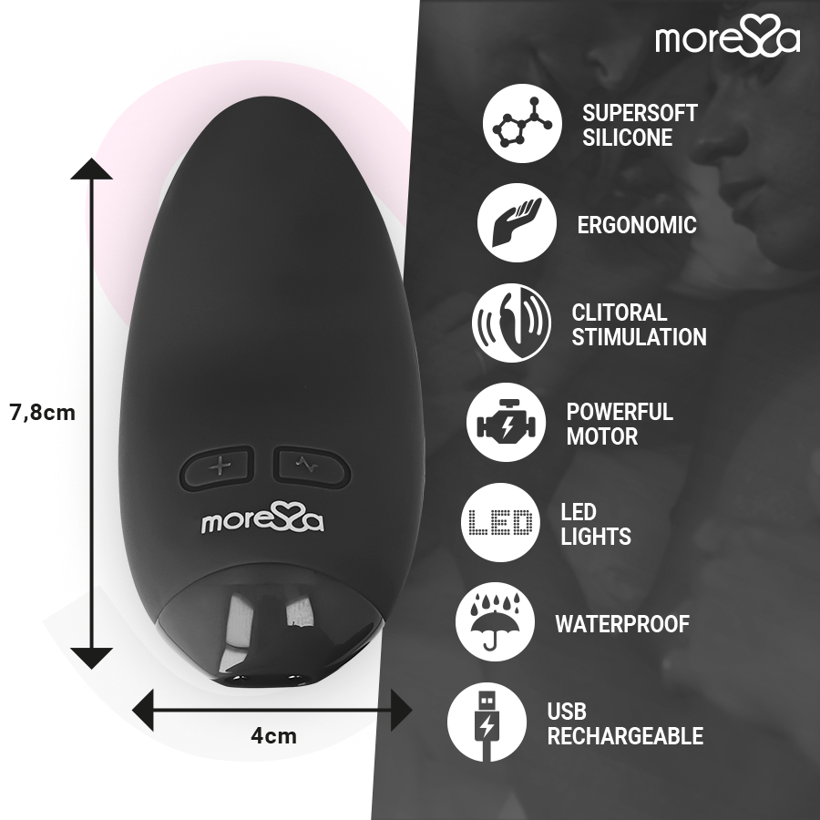 MORESSA - VIBRADOR BLOSSOM PRETO