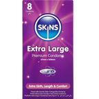 SKINS - PRESERVATIVOS EXTRA GRANDE PREMIUM PACOTE COM 8