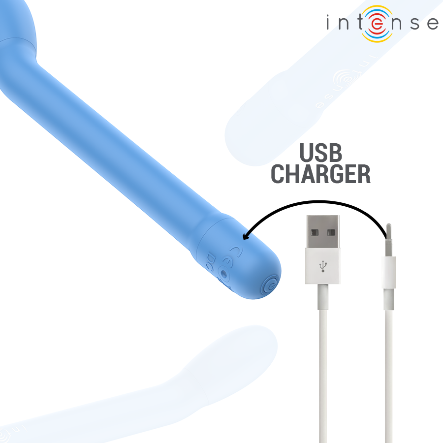 INTENSE - ESTIMULADOR DE PONTO G RECARREGÁVEL KARLIE AZUL