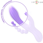 INTENSE - MIKO TRIPLO VIBRADOR COELHO & ESTIMULADOR & ANAL 7 VIBRAÇÕES ROXO