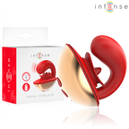 INTENSE - VIBRADOR E ESTIMULADOR MARIAH EM FORMATO U 10 VIBRAÇÕES VERMELHO