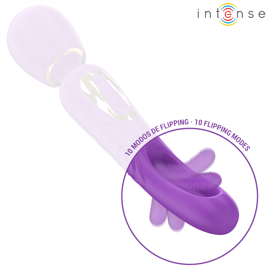 INTENSE - VARINHA VIBRATÓRIA CHRISTY COM LÍNGUA QUE GIRA