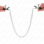 KINK - PINÇAS DE CORRENTE PLANA PRATA 34 CM