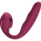 FUN FACTORY - ALLEGRO VIBRADOR DE DUPLA PULSAÇÃO DE AR INSERÍVEL VERMELHO VINHO