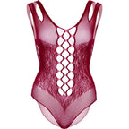 LEG AVENUE - 81641X Body sem costura Borgonha Tamanho 1X/2X