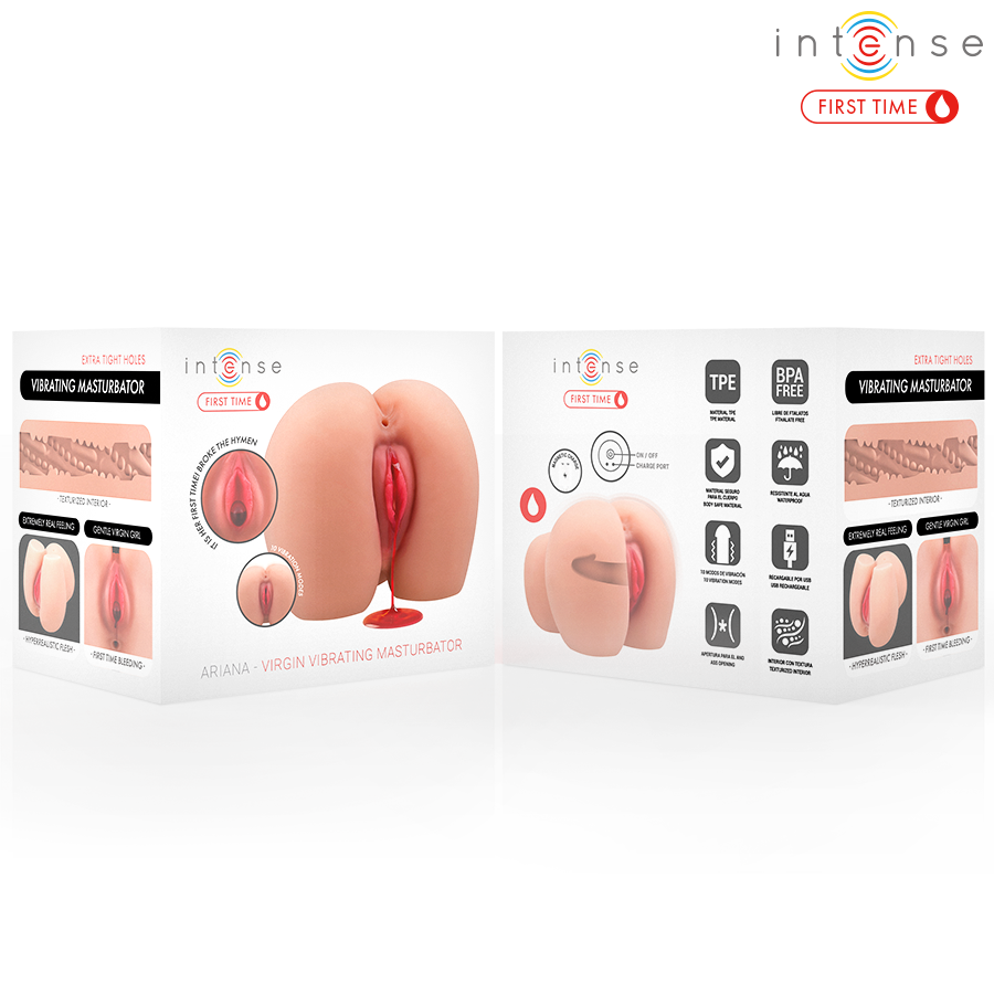INTENSE FIRST TIME - VIBRADOR ARIANA VIRGEM MASTURBADOR COM SANGRAMENTO