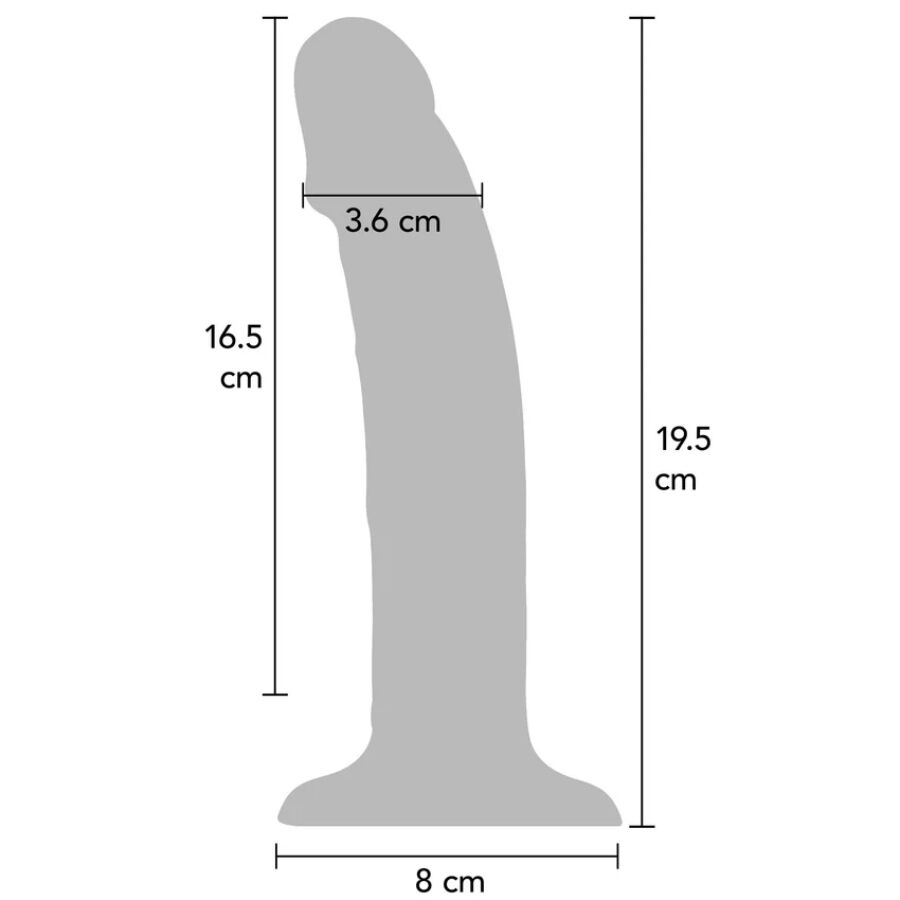 GET REAL - DILDO VIBRATÓRIO DE SILICONE REALISTA ROXO 19,5 CM