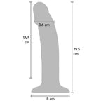 GET REAL - DILDO VIBRATÓRIO DE SILICONE REALISTA ROXO 19,5 CM