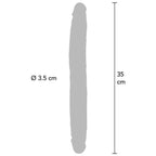GET REAL - DILDO DE SILICONE DE DUAS PONTAS CARAMELO 35 CM