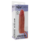 GET REAL - CAPA DE SILICONE PARA PÊNIS HIDRATADA CARAMELO 16 CM