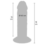 GET REAL - PÊNIS DE TPE DELUXE DE DUPLA DENSIDADE E ESPESSURA, 18 CM