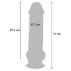 GET REAL - PÊNIS REALISTA DE LUXO COM TESTÍCULOS EXTRA GROSSO DE 31 CM