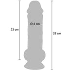 GET REAL - PÊNIS REALISTA DE LUXO COM TESTÍCULOS EXTRA GROSSO DE 28 CM