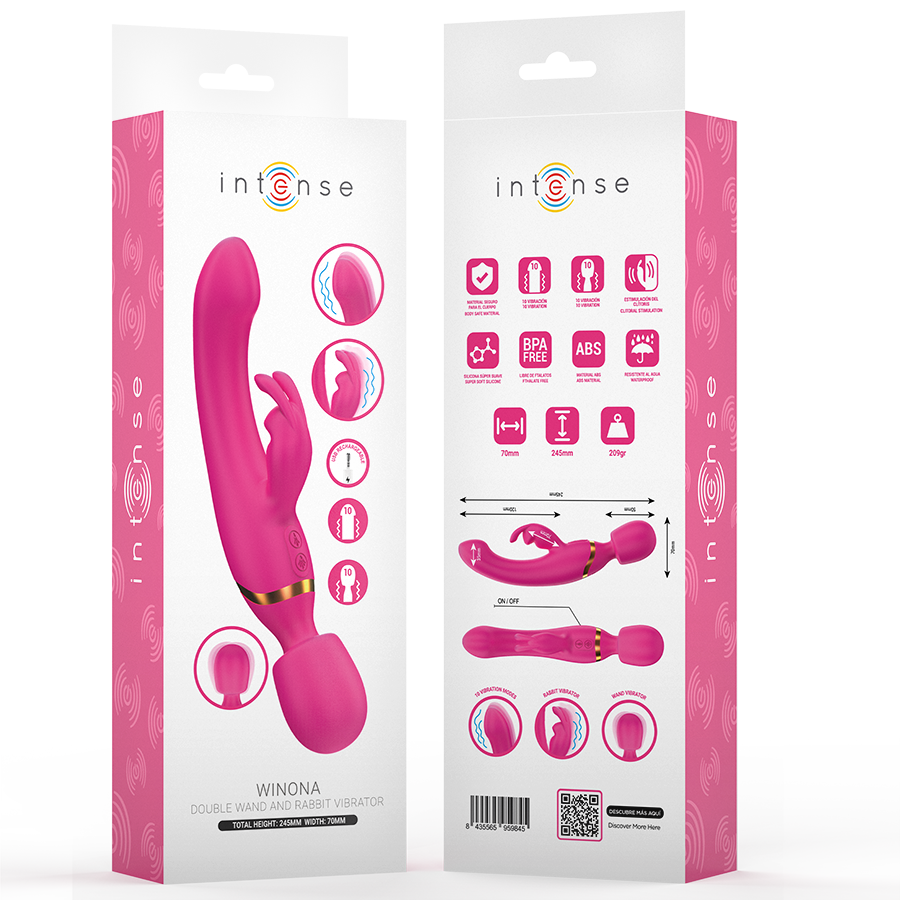 INTENSE - VIBRADOR DUPLO WINONA COELHO E VARINHA